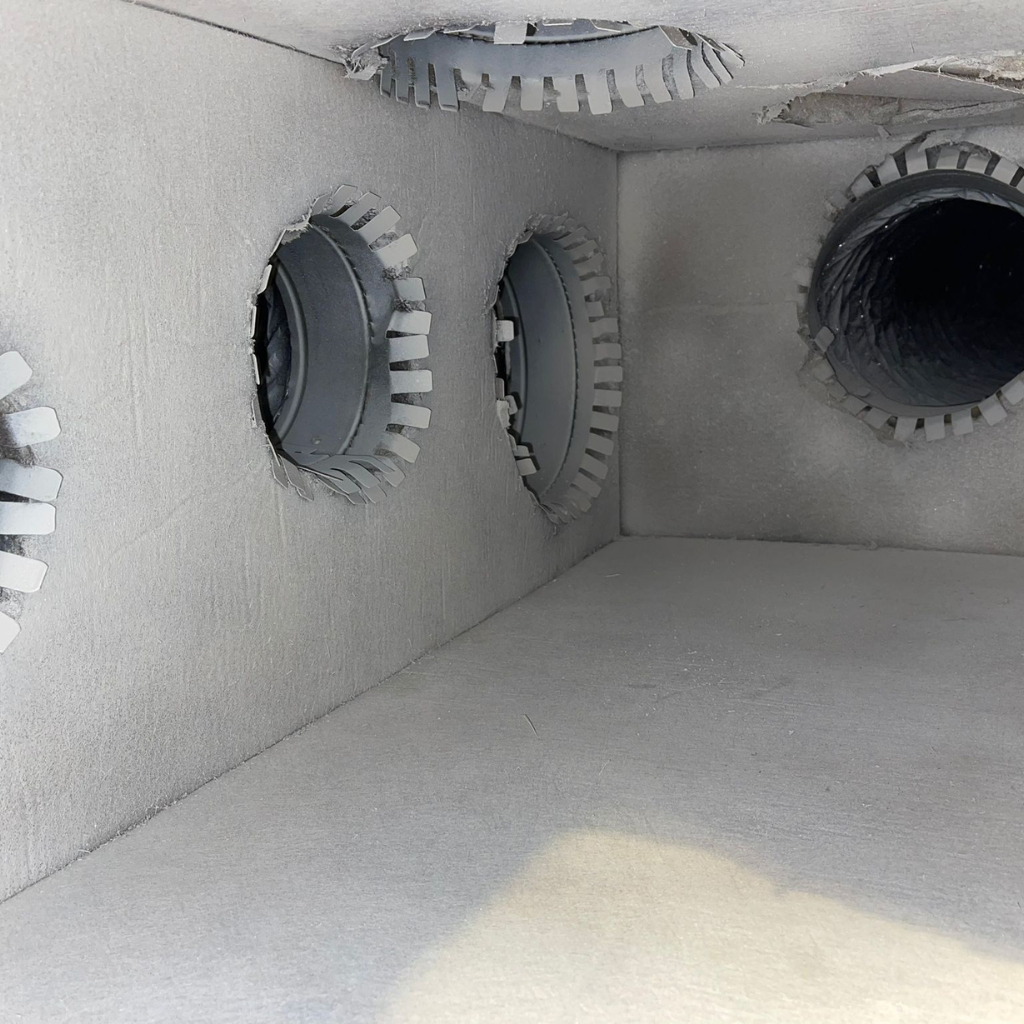Before air duct cleaning in Austin showing heavy dust buildup Austin